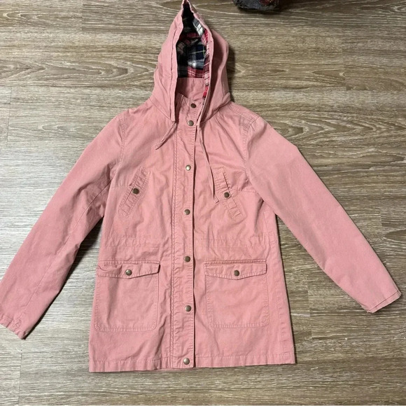Pink Mauve Utility Hooded Jacket Love Tree Size Small EUC - Picture 1 of 8
